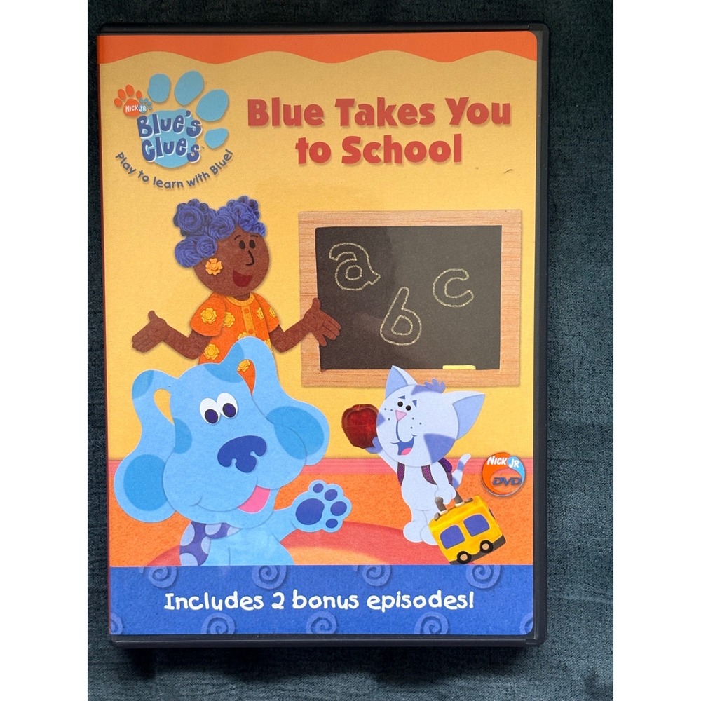Blues Clues Blue Takes You to School DVD 2003 Nick Jr Joe Periwinkle Kids Movie